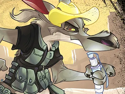 Military Wolf in Tactical Gear